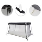 Luna Bambini, lekkie łóżeczko turystyczne, bez montażu, czarne