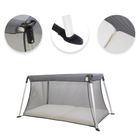 Luna Bambini, lekkie łóżeczko turystyczne, bez montażu, szare