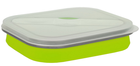 lunchbox składany, silikonowy, 600 ml, zielony