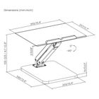 Maclean, podstawka biurkowa na monitor lub laptop, sprężyna gazowa, czarna, MC-493