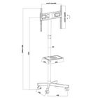 Maclean, stojak na telewizor, 32-55", na kółkach, Vesa 400-400 mm, 25 kg, MC-949