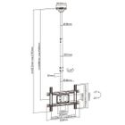 Maclean, uchwyt sufitowy do telewizora, sufitowy; 23" - 100", max. 50 kg, MC-803