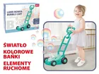 Madej, kosiarka na bańki mydlane, pchacz, niebieska