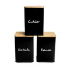 Maestra, 3 pojemniki: kawa, herbata, cukier, czarne