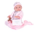 Magik Baby, hiszpańska lalka bobas w różowym sweterku, Jenny, 45 cm