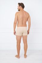 Majtki bokserki męskie, beżowe, Apollo, Italian Fashion