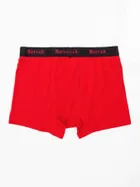 Majtki bokserki męskie, czerwone, Berrak
