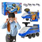 Maksik, jeździk interaktywny, policja, rozkładany tor samochodowy, niebieski