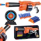 Maksik, pistolet na strzałki piankowe z tarczą, obrotowy magazynek