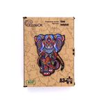 Maksik, puzzle drewniane, słoń indyjski, 132 elementów