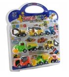 Maksik, zestaw samochodów budowlanych, 9 szt.