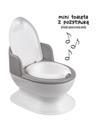 Maltex, toaleta dla maluchów z pozytywką, szary