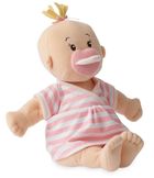 Manhattan Toy, bobas w sukience w paski, lalka ze smoczkiem