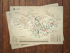 Mapa zdrapka szczytów górskich. Tatry