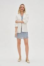 Marynarka damska, biała, Moodo