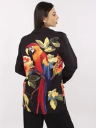 Marynarka damska, czarna, Italy Moda