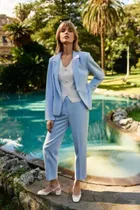 Marynarka damska, niebieska, Moodo