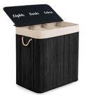 Massido, bambusowy kosz na pranie z pokrywą, 150l