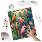 Massido, obraz do malowania po numerach, Papugi, 40-50 cm