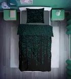 Matryca, 2-częściowy komplet pościeli bawełnianej, świecąca w ciemności, 140-200 cm