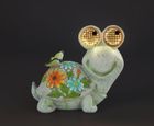 Maximex, figurka ogrodowa solarna, żółw ze świecącymi oczami LED, 17-20 cm