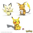 MEGA Pokemon, Pikachu, Trio Ewolucja 3-pak, Pokemony do zbudowania, zestaw klocków, 621 elementów