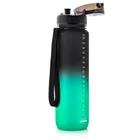 Meteor, bidon sportowy, czarno-zielony, 1000 ml
