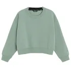 Miętowa bluza o kroju cropp NOWEAR