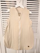 MimiNu, AVI, całoroczny śpiworek do spania, muślin, ciepły beż, TOG 2-2.5, 3-12m