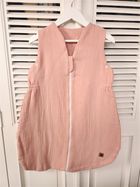 MimiNu, AVI, całoroczny śpiworek do spania, muślin, pudrowy róż, TOG 2-2.5, 3-12m