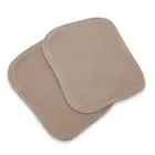 MimiNu, DUO, zestaw myjek kąpielowych z bambusa i muślinu, mokka, 18-14 cm, 2 szt.