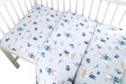 MimiNu, Lis i Królik, 2-częściowy komplet pościeli bawełnianej, błękit, 100-135 cm