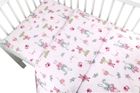 MimiNu, Lis i Królik, 2-częściowy komplet pościeli bawełnianej, róż, 100-135 cm