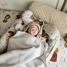 MimiNu, Miś na Księżycu, okrycie kąpielowe, termofrotte + myjka, beż