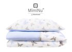 MimiNu, Motyle, Junior, 2-częściowy komplet pościeli, błękit, 160-200 cm