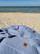 MimiNu, ponczo plażowe, szybkoschnące, rozmiar 1-4, muślin, jeans