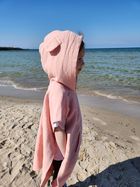 MimiNu, ponczo plażowe, szybkoschnące, rozmiar 4-7, muślin, pudrowy róż
