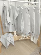 MimiNu, śpiworek z nogawkami, muślin, szary, całoroczny, TOG 2-2.5, rozmiar S, 1-2.5 l