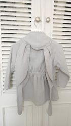 MimiNu, szlafroczek muślinowy, szary, rozmiar 86, 6m-2 l.