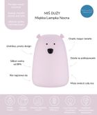 Miś, lampka silikonowa, duża, lawendowa