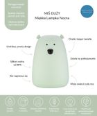 Miś, lampka silikonowa, duża, szałwiowa