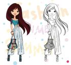 Modnisie do kolorowania. Fashionista