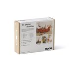 Modu, Baby Activity Set, zestaw klocków aktywizujących z funkcją jeździka, Burnt Orange/Dusty Green