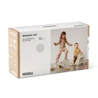 Modu, Dreamer Set, kreatywne klocki rozwijające motorykę dużą, z funkcją jeździka, Sand Grey/Honey Yellow