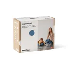 Modu, Explorer Set, kreatywne klocki rozwijające motorykę dużą, z funkcją jeździka, niebieski