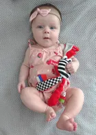 Mom's Care, cudak, kontrastowa zabawka zawieszka sensoryczna, czerwona