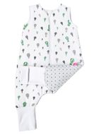 Motherhood, bawełniany śpiworek ocieplany, z nogawkami, TOG 2, miętowe baloniki, 12-18m