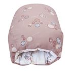 Motherhood, mufka, poduszka do karmienia, różowe guziki