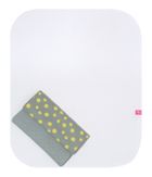 Motherhood, podręczny przewijak z 2 flanelkami, kropy musztardowe