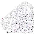 Motherhood, rożek bawełniany, fioletowe baloniki, 75-75 cm